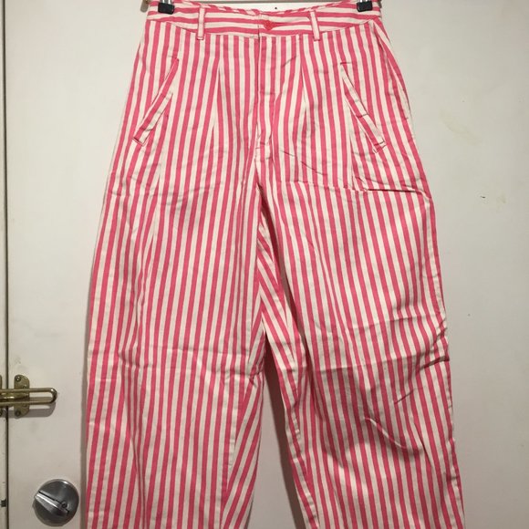 VINTAGE ESPRIT STRIPE PANTS SIZE 28 - Picture 1 of 6